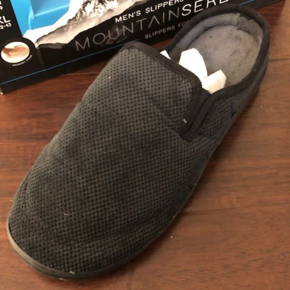 Mountain Serenity Men's Black Slippers Size L (10 - 11) - Picture 3 of 4